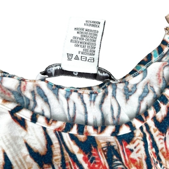 American Rag Tribal Adjustable Spaghetti Strap Top - Size Small - Picture 7 of 8
